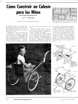 Cómo Construir un Calesín para los Niños - Agosto 1968