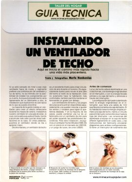 Instalando un Ventilador de Techo - Diciembre 1994