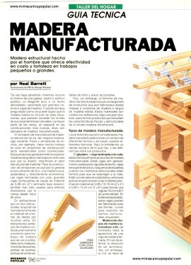 Madera Manufacturada - Noviembre 1994