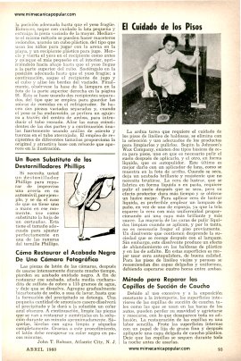 Útiles Objetos de Yeso - Abril 1960