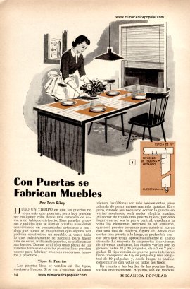 Con Puertas se Fabrican Muebles - Octubre 1957