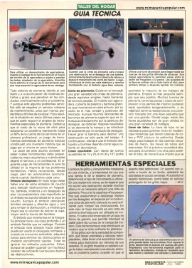 Herramientas de plomería - Octubre 1990