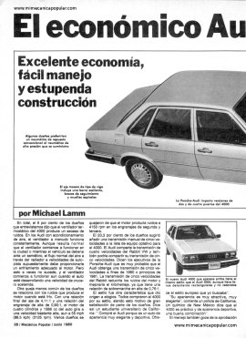 Informe de los dueños: -Audi 4000 -Junio 1980