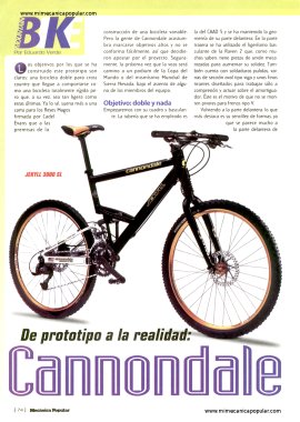 Mountain Bike - Cannondale Jekyll - Agosto 2000