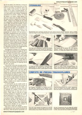 Trabajando con láminas (chapa) de madera - Octubre 1985