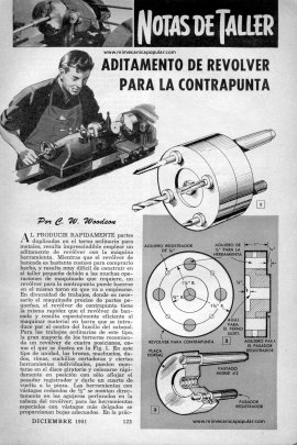 Aditamento De Revólver Para La Contrapunta -torno metal - Diciembre 1951