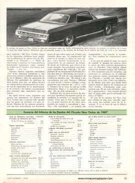 Informe de los dueños: Chrysler New Yorker -Septiembre 1969