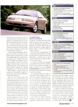La triste agonía de Oldsmobile - Abril 2001