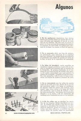 Algunos Consejos para el Taller y el Hogar - Noviembre 1960