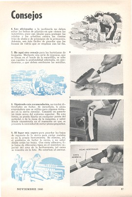 Algunos Consejos para el Taller y el Hogar - Noviembre 1960