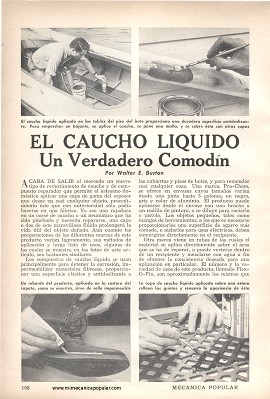El Caucho Líquido Un Verdadero Comodín - Abril 1960