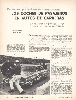 Cómo los profesionales transforman los coches de pasajeros en autos de carreras -Octubre 1964