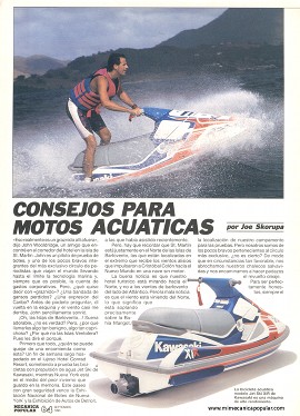 Consejos para motos acuáticas - Septiembre 1994