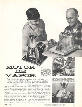 Construye un Motor de Vapor - parte I - Abril 1963