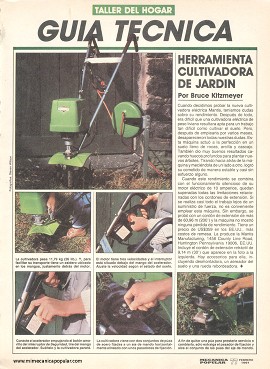 Herramienta Cultivadora de Jardín - Febrero 1991
