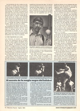 La electrónica en el béisbol - Agosto 1984