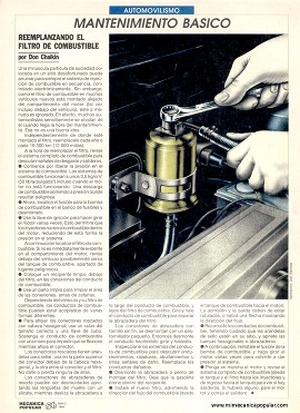 Reemplazando el filtro de combustible - Mayo 1994