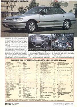 Informe de los dueños: Subaru Legacy - Noviembre 1994