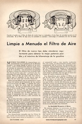 Limpie a Menudo el Filtro de Aire -Octubre 1959
