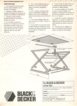 Mesa de trabajo infantil - Black and Decker - Diciembre 1987