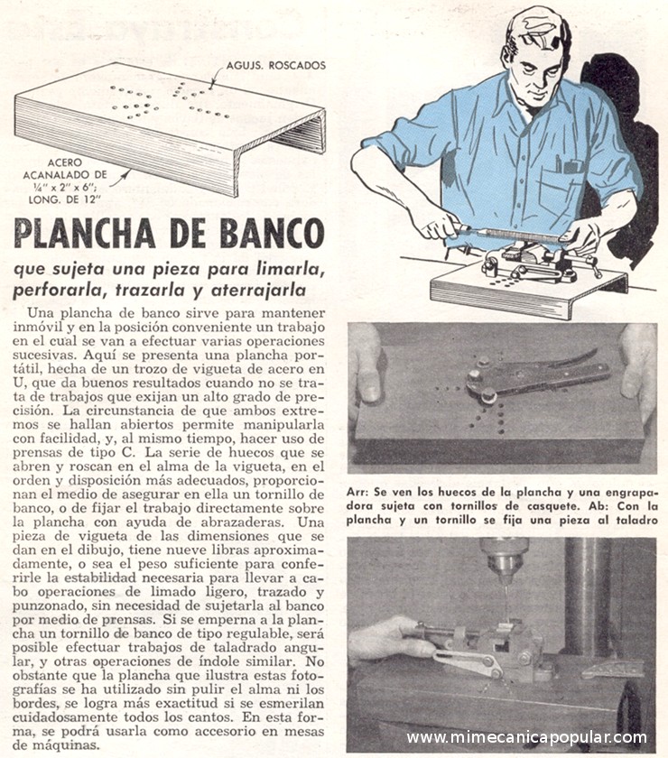 Plancha de Banco - Septiembre 1957