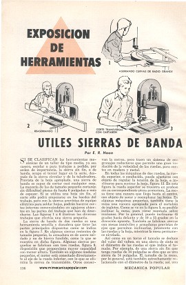 Útiles Sierras de Banda para su Taller - Diciembre 1959
