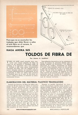 Toldos de Fibra de Vidrio - Mayo 1960