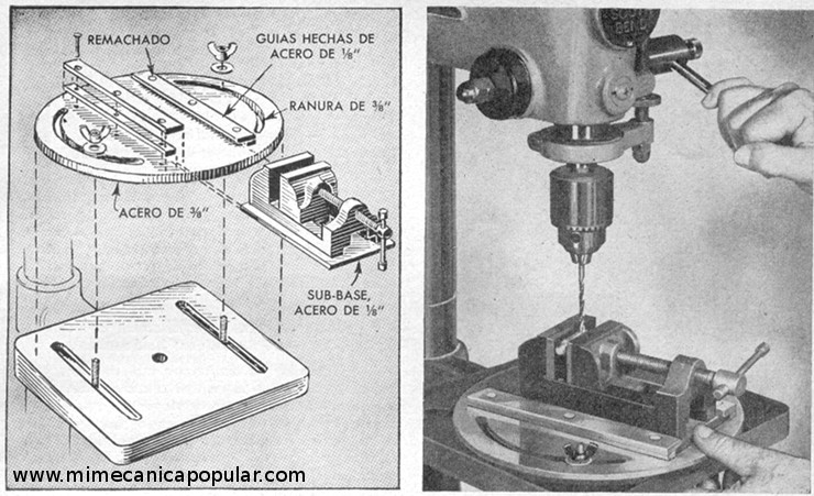 Soporte que Permite Disponer Tornillo de Taladro Mecánico - Diciembre 1957