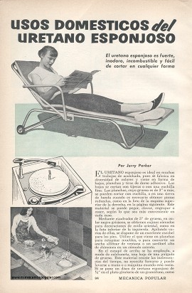 Usos Domésticos del Uretano Esponjoso - Noviembre 1959