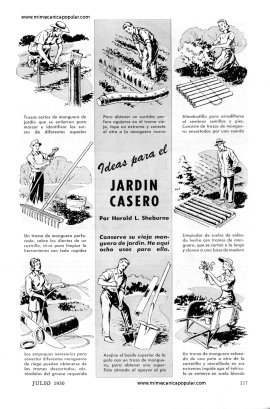 Ideas para el JARDIN CASERO - Julio 1950