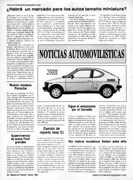 Noticias Automovilísticas - Enero 1981