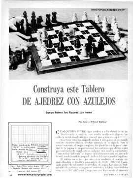 Construya este Tablero de Ajedrez con Azulejos - Marzo 1968