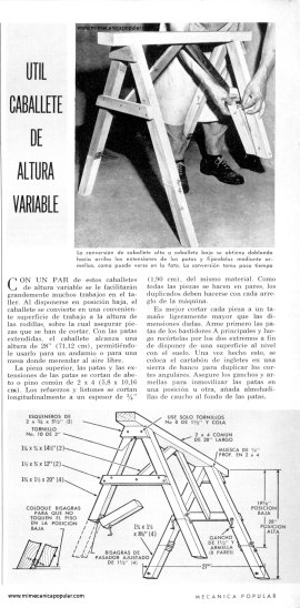 Útil Caballete de Altura Variable - Enero 1968