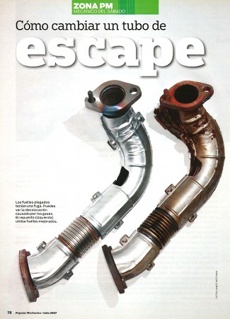 Cómo cambiar un tubo de escape - Julio 2007