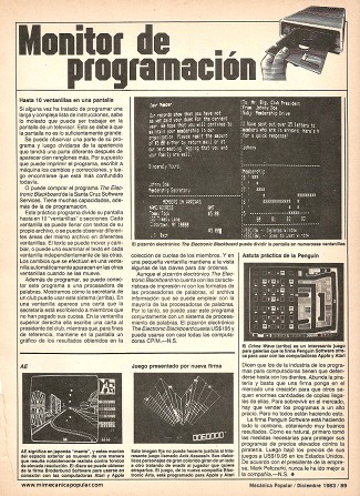 Monitor de programación - Diciembre 1983