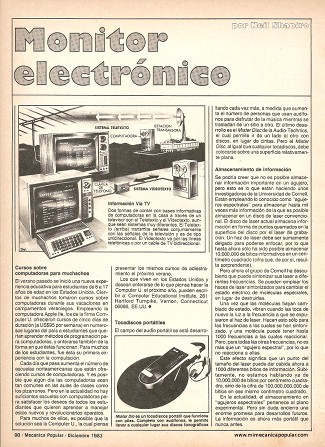 Monitor electrónico - Diciembre 1983
