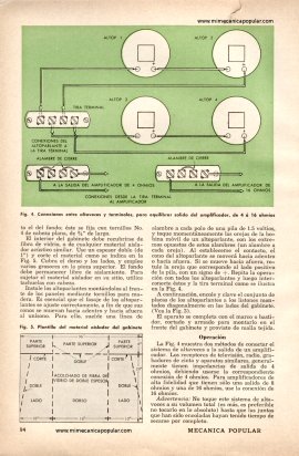 Eficaz Sistema De Cuatro Altoparlantes - Agosto 1957