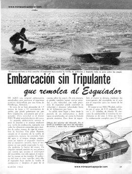 Embarcación sin Tripulante que remolca al Esquiador - Marzo 1963