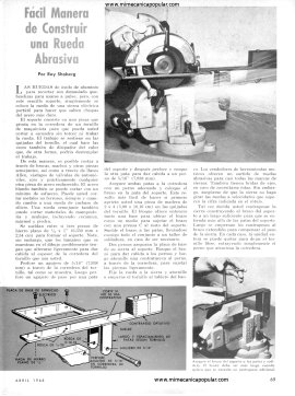 Fácil Manera de Construir una Rueda Abrasiva - Abril 1968