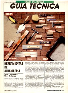 Herramientas de Albañilería - Junio 1991