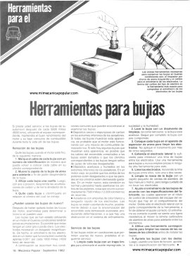 Herramientas para el auto -Herramientas para bujías - Septiembre 1982