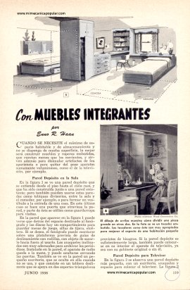 Modernice Su Casa Con Muebles Integrantes - Junio 1956