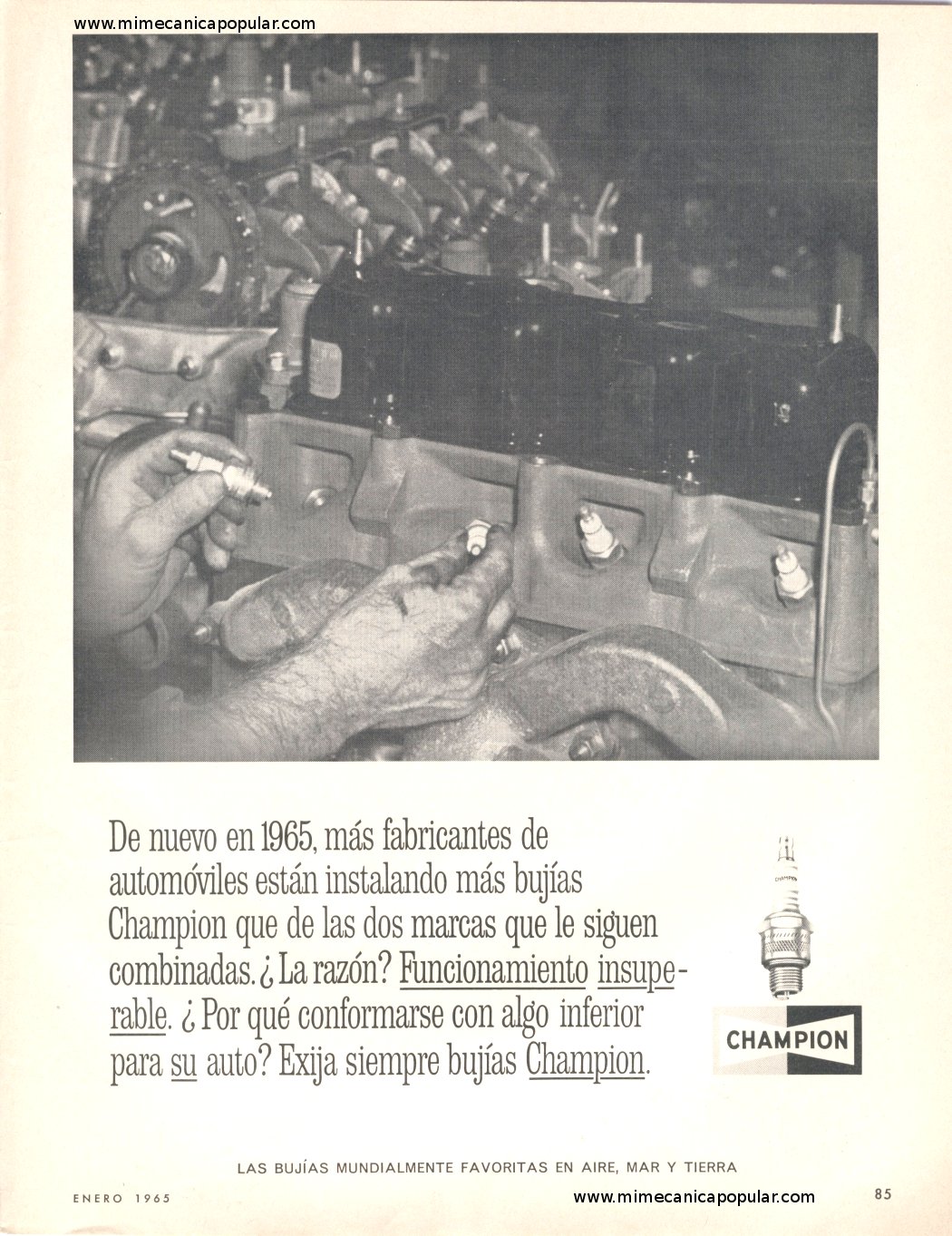 Publicidad - Bujías Champion - Enero 1965