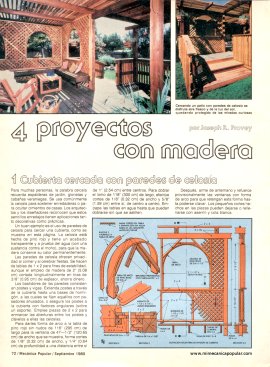 4 proyectos con madera - Septiembre 1980