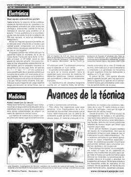 Avances... ...de la técnica - Noviembre 1981