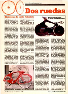 Bicicletas de estilo futurista - Diciembre 1986