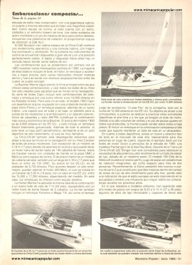 Embarcaciones compactas, . . .pero de lujo - Junio 1986
