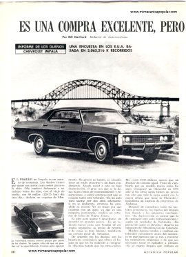 Informe de los dueños: Chevrolet Impala - Noviembre 1969