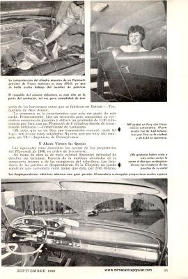 Informe de los dueños: Plymouth 60 - Septiembre 1960