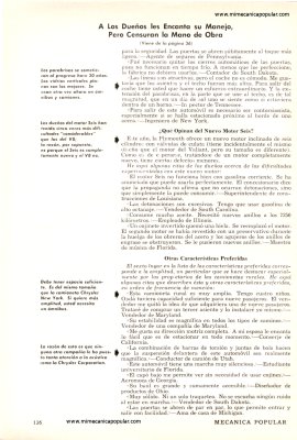 Informe de los dueños: Plymouth 60 - Septiembre 1960